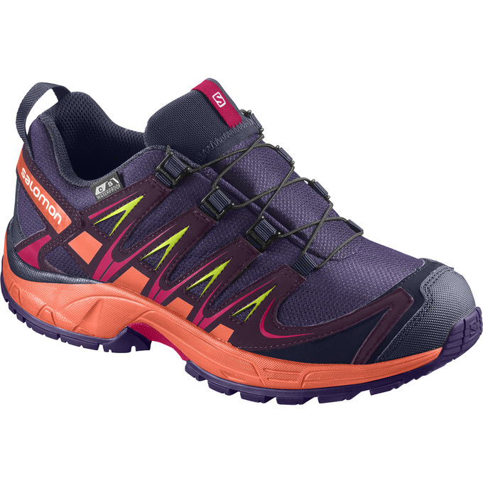 Zapatillas Trail Running Salomon Niños Moradas / Naranjas - Salomon Argentina XA PRO 3D CSWP J ,9681